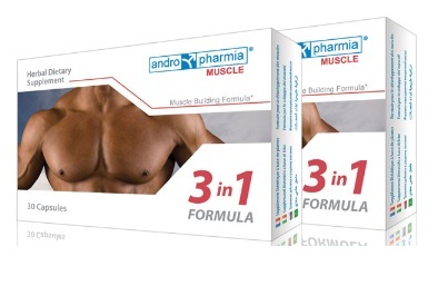 Muscle Buiding Formula 3 in 1, produs pentru cresterea masei muscular si reducerea grasimii, Andropharmia, 30 capsule