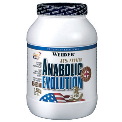 Anabolic Evolution- weider- 1,5 kg, diverse arome