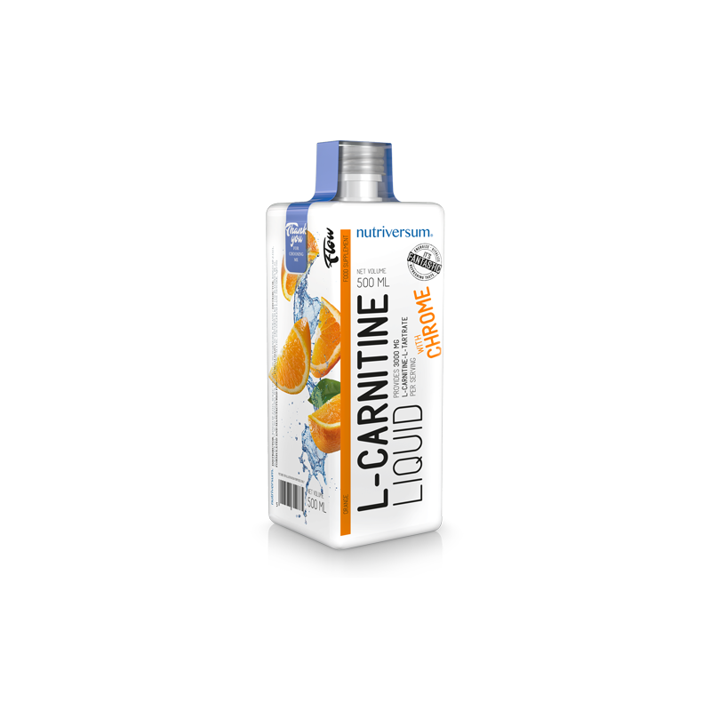 FLOW L-Carnitina lichid 500ml NUTRIVERSUM - portocale