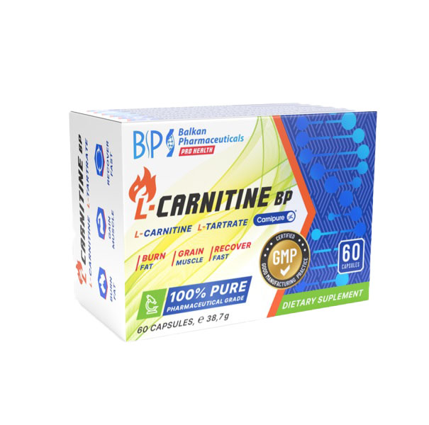 Balkan Pharmaceuticals L-Carnitine BP –  capsule pentru arderea grasimilor - 60 cps