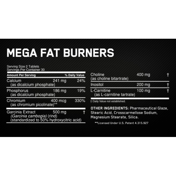 ON Mega Fat Burner, 60 tab
