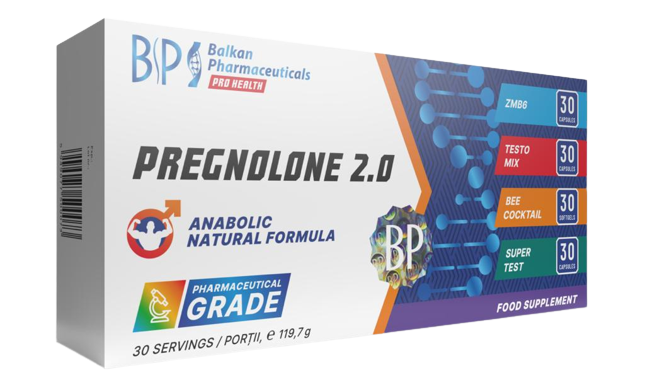 Balkan Pharmaceuticals Pregnolone 2.0 - capsule pentru potenta - 120 cps