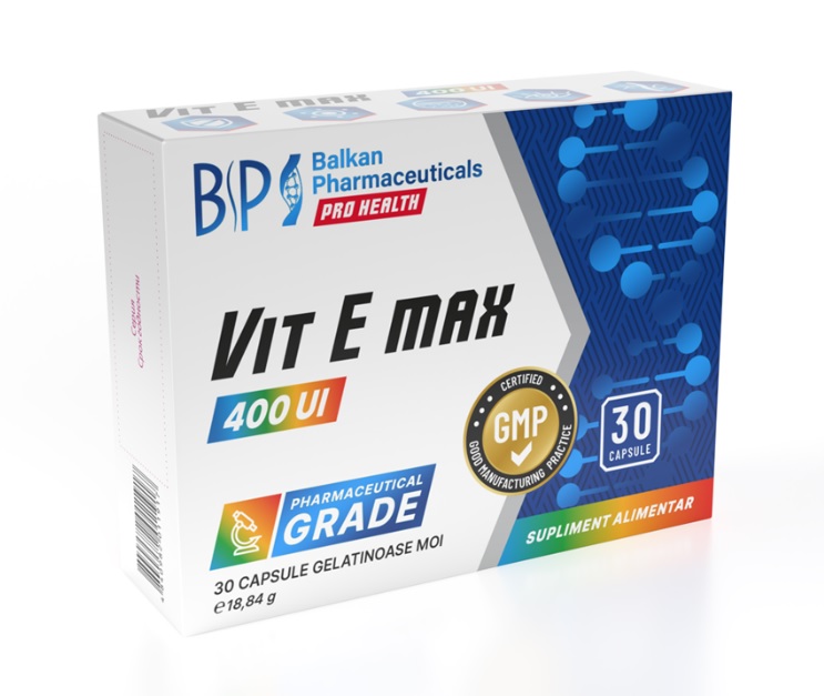 Balkan Pharmaceuticals Vit E Max – capsule cu vitamina E – 30 cps