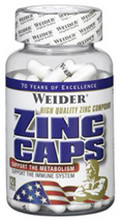 Zinc Caps, 120 caps - Weider