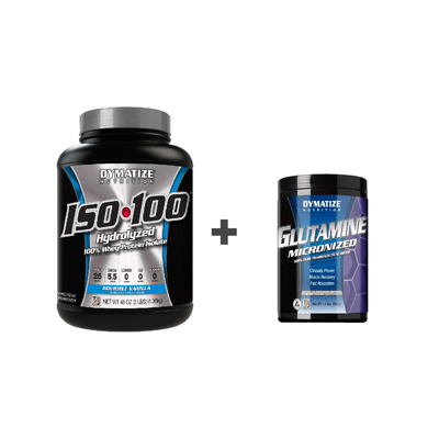 Dymatize ISO 100 +Glutamine (2.27kg)+(500g)