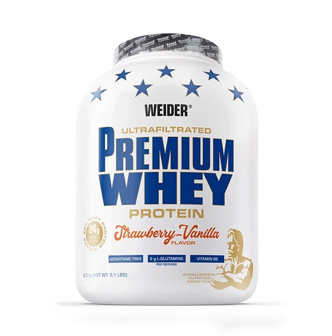 Premium Whey 2.3 kg Izolat proteic din zer - strawberry-vanilla